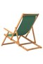 Folding beach chair, green, solid teak wood - 5