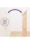 Wall-mounted headboard, 95.5x3x110 cm, solid pine wood - 6