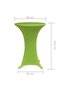 Elastic table cover, 2 pcs., green, 80 cm - 5