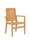 Garden table set, solid teak wood, 5 pieces - 4