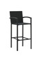 Bar stools, 4 pcs., black, polyrattan - 2