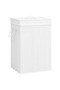 Bamboo laundry basket, white, 72 L