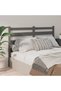 Bedside table, gray, 126x4x100 cm, solid pine wood