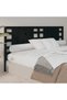 Bedside table, black, 146x4x100 cm, solid pine wood - 4