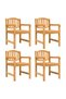Garden table set, solid teak wood, 5 pieces - 3