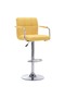 Bar stool, yellow, textile