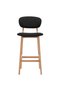Bar stools, 2 pcs., black, fabric - 3