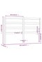 Headboard, honey brown, 146x4x100 cm, solid pine - 6