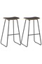 Bar stools, 2 pcs., black, eco- Leather