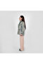 Ladies Co-ord Pant Set- Printed Shirt and Matching Solid Color Pant with Long Sleeves - 2