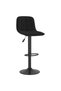 Bar stools, 2 pcs., black, Velvet - 3