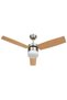 Ceiling fan with lighting/remote control, light brown, 108 cm - 2
