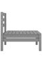 Garden center sofas, 2 pcs., gray, solid pine wood - 4