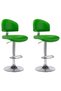Bar stools, 2 pcs., green, eco- Leather - 2
