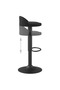 Scaun de bar, negru, catifea - 6
