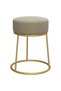 Round stool, dark gray, Velvet - 2