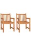 Garden table set, solid teak wood, 3 pieces - 4