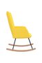 Scaun balansoar, galben muștar, material textil - 3
