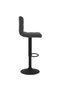 Bar stool, black, Velvet - 4