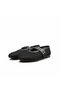 Black Sheer Mesh Two t Buckled Capsule Detailed Women's Y Round Toe Ballerinas - 5