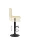 Bar stool, cream, fabric - 6