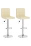 Bar stools, 2 pcs., cream, fabric - 2