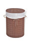Bamboo laundry basket, oval, brown