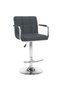 Bar stools, 2 pcs., gray, eco- Leather