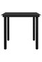 Garden table set, 5 pieces, black - 6