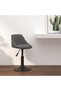 Bar stool, dark grey, Velvet