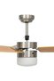 Ceiling fan with lighting/remote control, light brown, 108 cm - 7