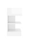 Bedside table, high-gloss white, 40x35x65 cm, chipboard - 5