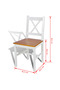 Kitchen chairs, 4 pcs., white, pine wood - 5