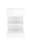 Bedside table, high-gloss white, 40x35x65 cm, chipboard - 4