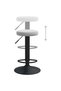 Bar stools, 2 pcs., light grey, Velvet - 6