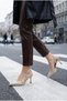 Clair D’Héritage Pointed Toe Summer 8cm Heel Buckle Detail Women's Slingback Heeled Shoes - 2