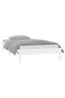 Small Single bed frame 2FT6 with LED, white, 75x190 cm solid wood - 5