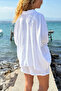 Italian White Bat Sleeve Buttoned Y Soft-Textured Casual D Woven Shirt 65 70 - 2