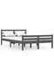 Bed frame, gray, 120x200 cm, solid pine wood - 2
