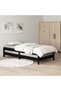Stackable bed, black, 75x190 cm, solid pine wood - 4