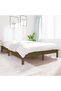 Bed frame, honey brown, 200x200 cm, solid pine wood