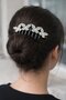 Black Color Butterfly Detailed Comb Buckle