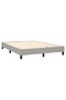 Box spring bed frame, light grey, 140x200 cm, textile - 3
