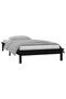 Bed frame with LED, black, 90x200 cm, solid wood - 5