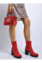 Women's Microfiber Sock Boots In Red - 6
