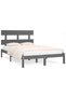 Bed frame, gray, 200x200 cm, solid wood - 2