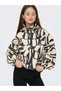 Ecru - Black Women's Hooded Jacket Onlbetty Batsleeve Life Aop Jacket - 4