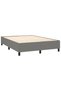 Cadru de pat box spring, gri închis, 140x190 cm, textil - 4