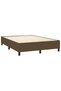 Box spring bed frame, dark brown, 140x190 cm, textile - 4