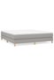 Box spring bed frame, light grey, 180x200 cm, textile - 2